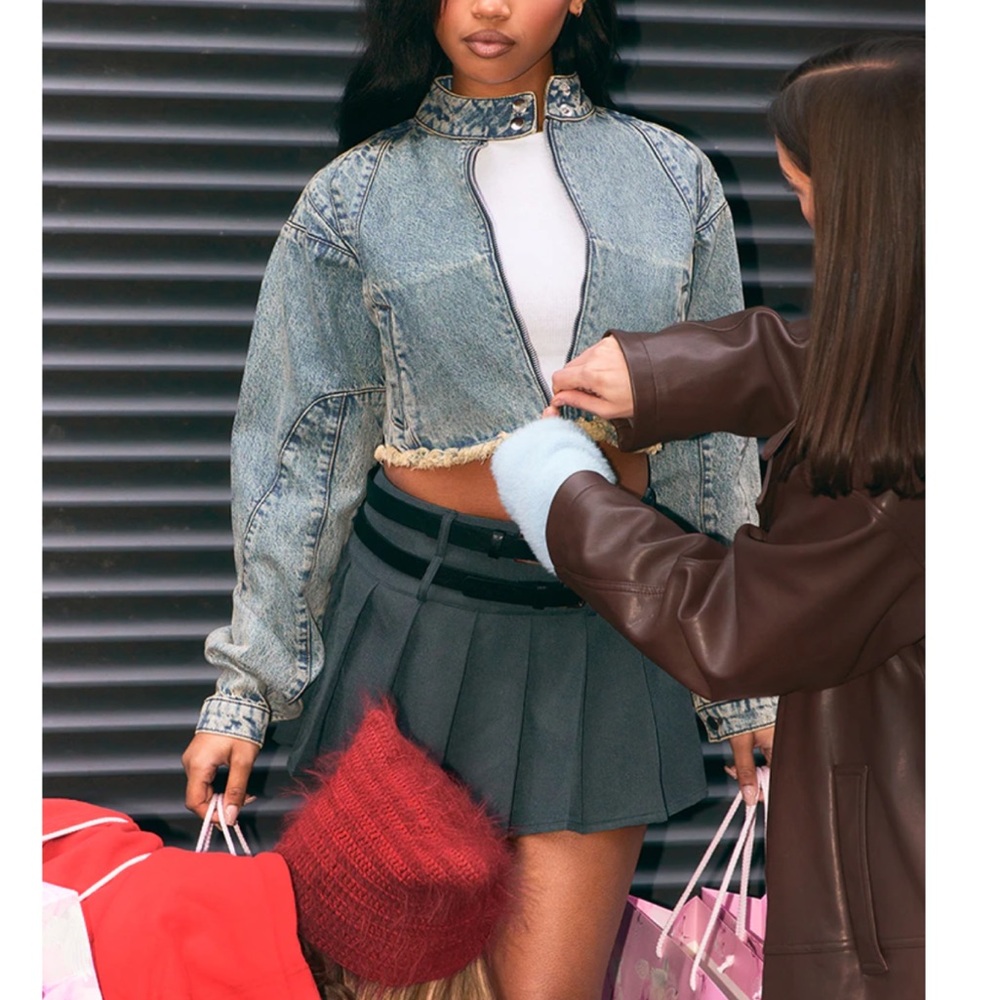 PrettyLittleThing Blue Jean Jacket